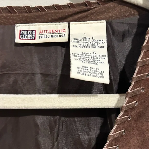 Vintage suede leather Brown Women's Bohemian Jacket - Picture 4 of 7